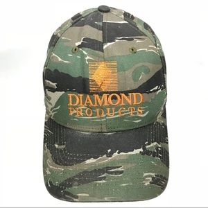 Vintage Camo Hat Diamond Products Baseball Cap